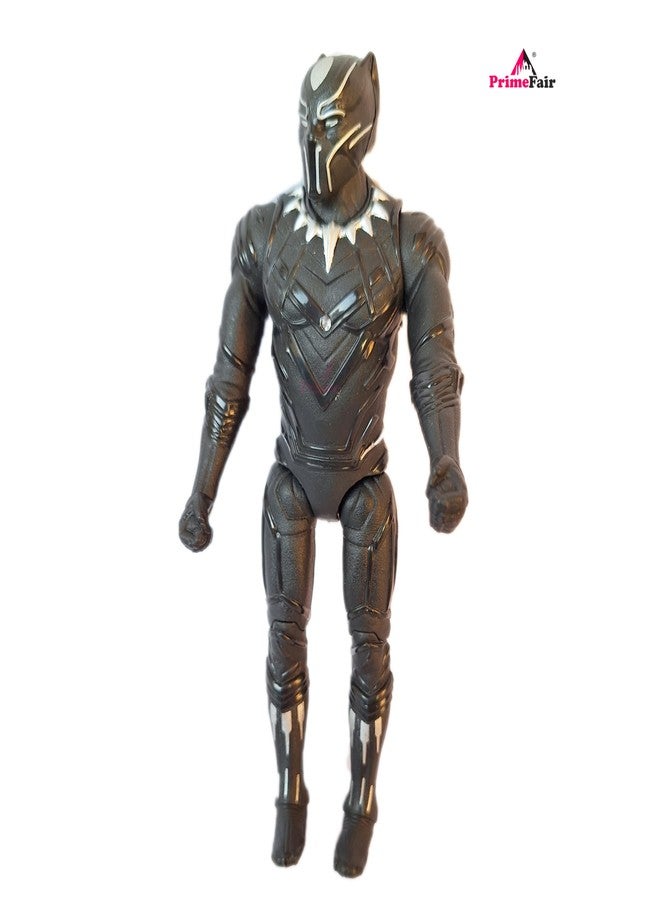 PRIMEFAIR Action Figure Toy Set with Light Up Chest, Moveable Parts, Superhero Theme, Pack of 1 (Black Panther) - Image 3